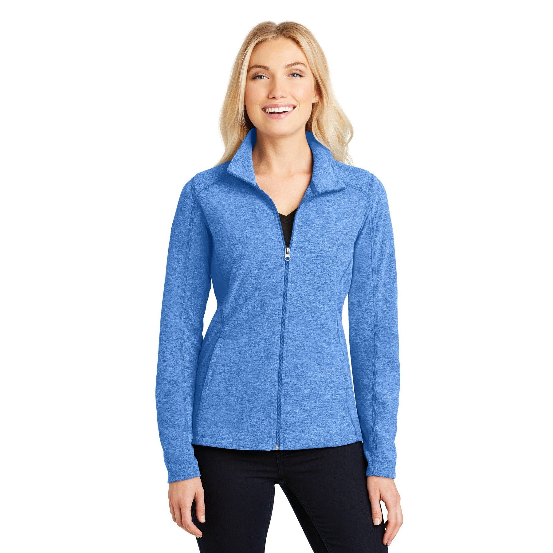 Port Authority-Port Authority® Women's Heather Microfleece Full-Zip Jacket. L235-MedTech-3